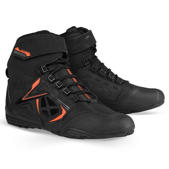 Baskets Moto Ixon KILLER WATERPROOF - Noir / OrangeRef : IX1695-C168