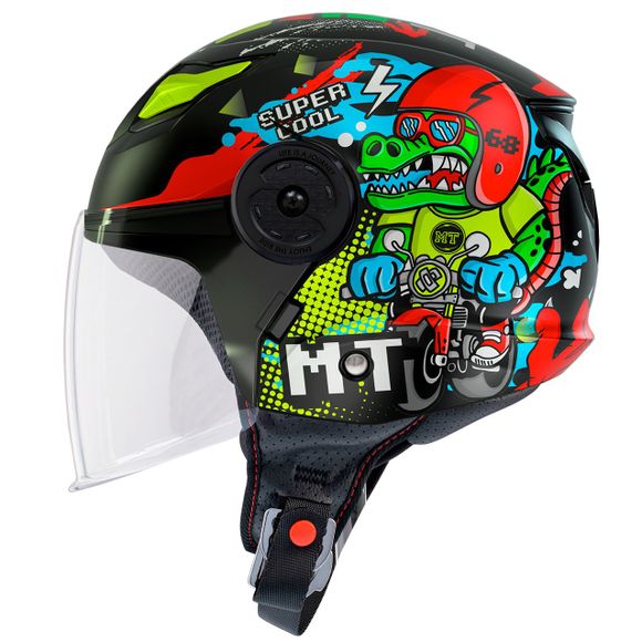 Casque jet MT HELMETS LITE - DINO - NoirRef : MTH0108