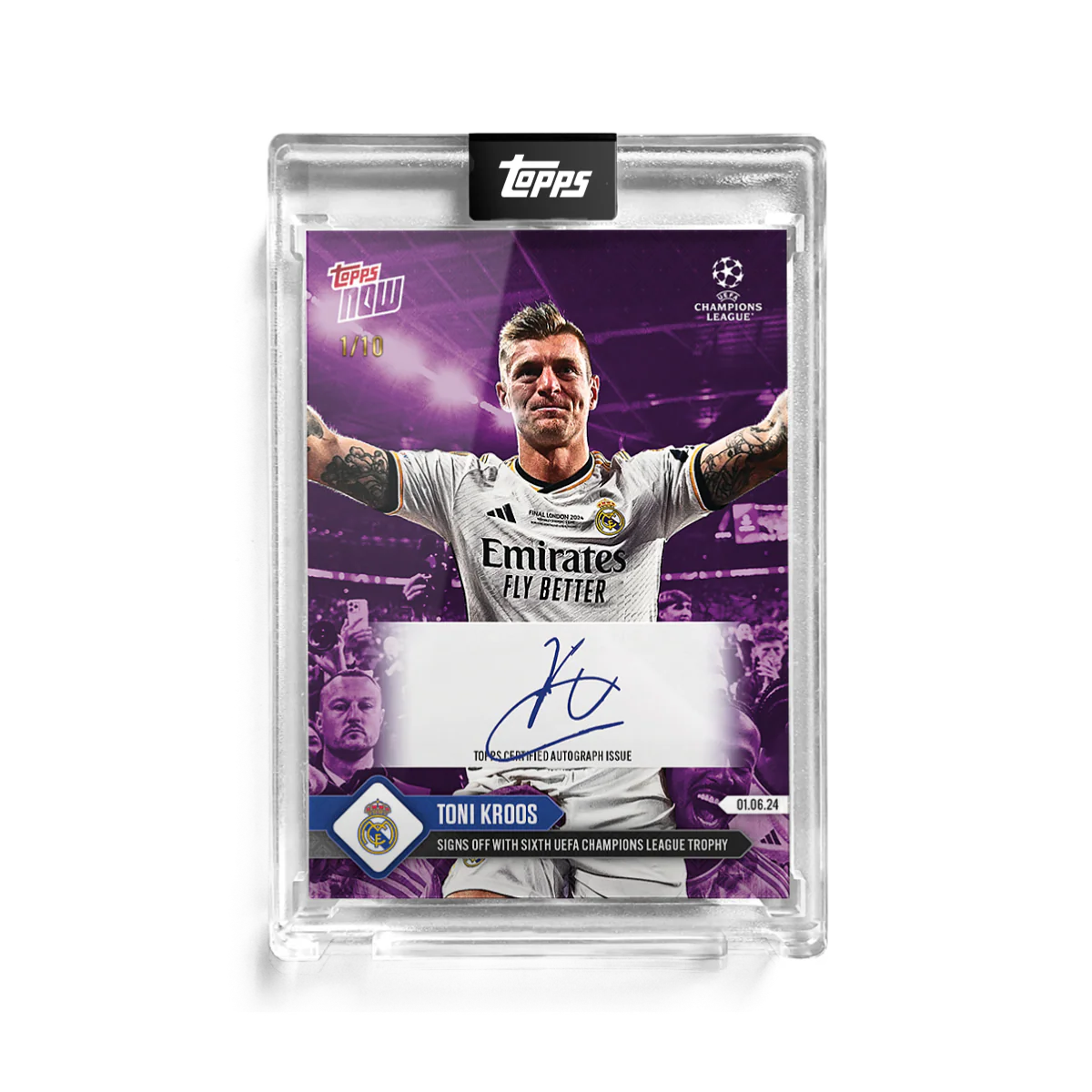 Autograph - 1 of 10 - Toni Kroos -23/24 UCL TOPPS NOW®