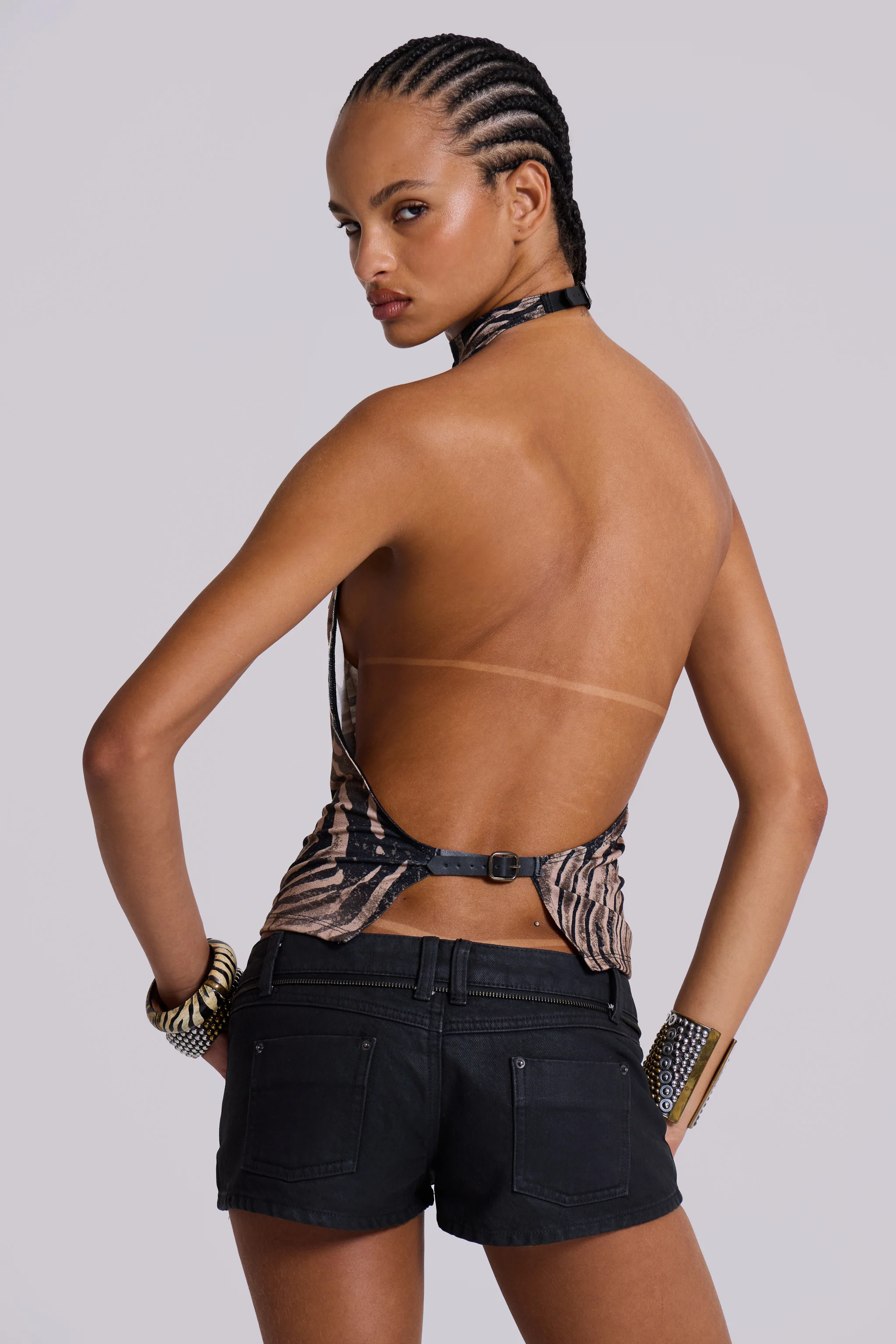 Zebra Zene Backless Top