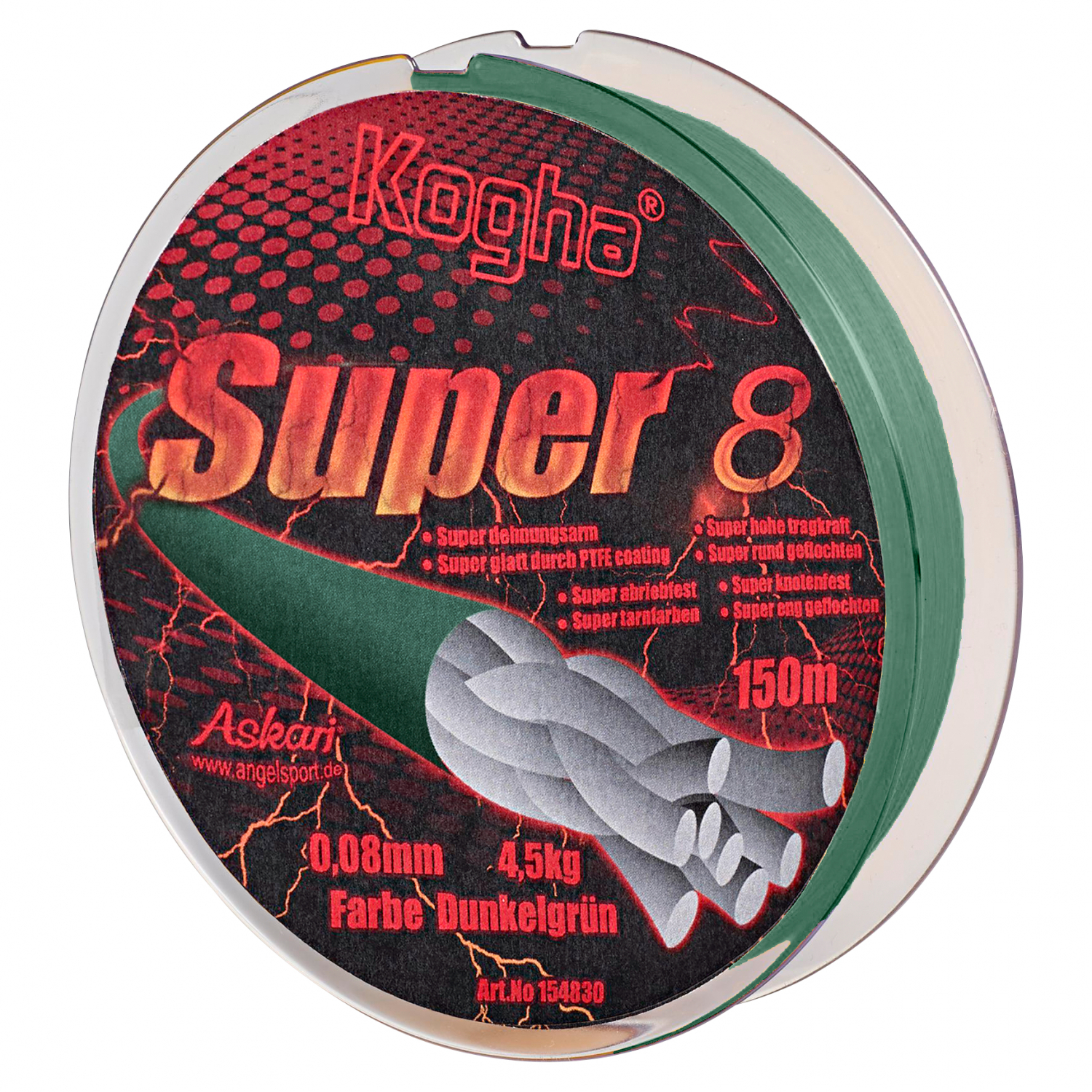 Kogha Fishing Line Super 8 Braided (green, 150 m)