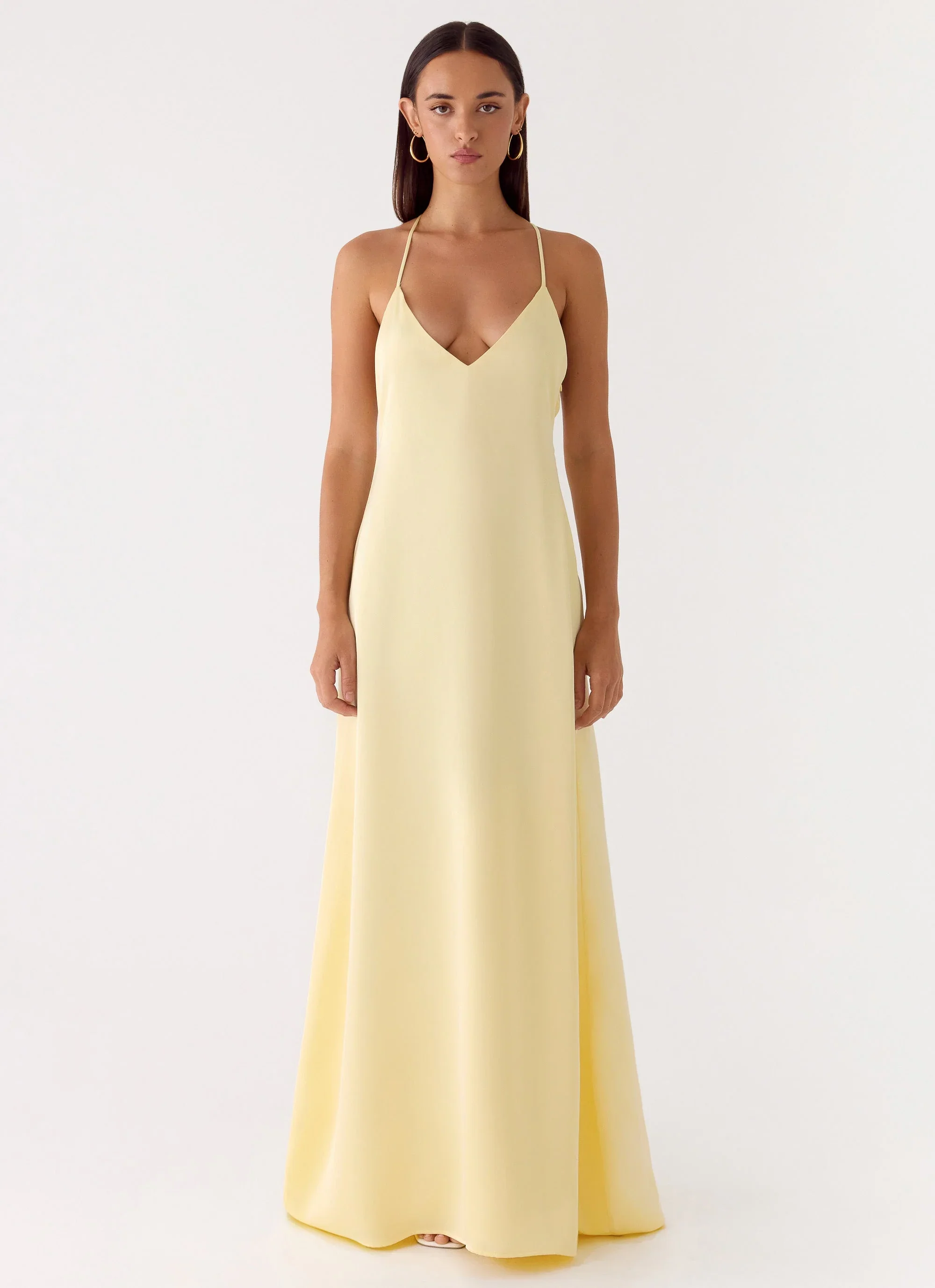 Fine Line Maxi Dress - Yellow
