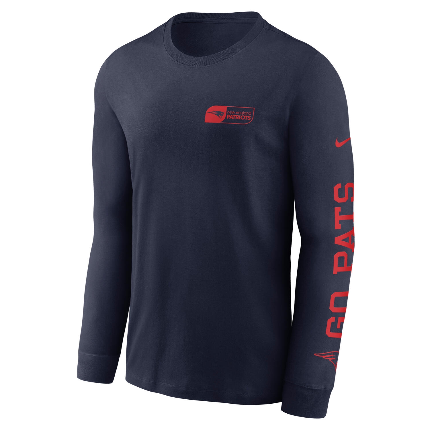New England Patriots NFL All Out Nike Cotton Long Sleeve Navy