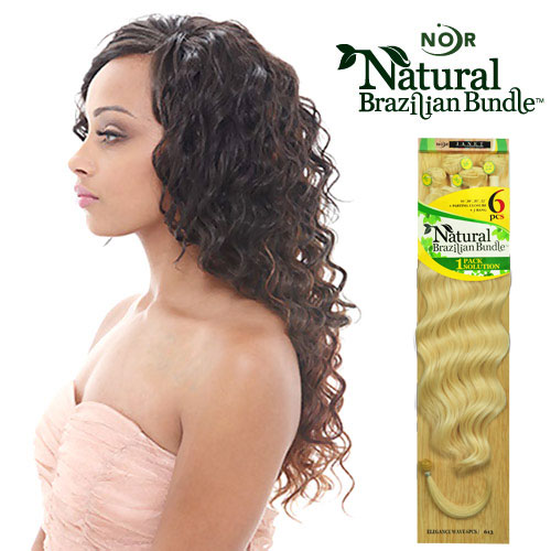 Janet Collection Synthetic Hair Weave Natural Brazilian Bundle Elegance Wave 6Pcs