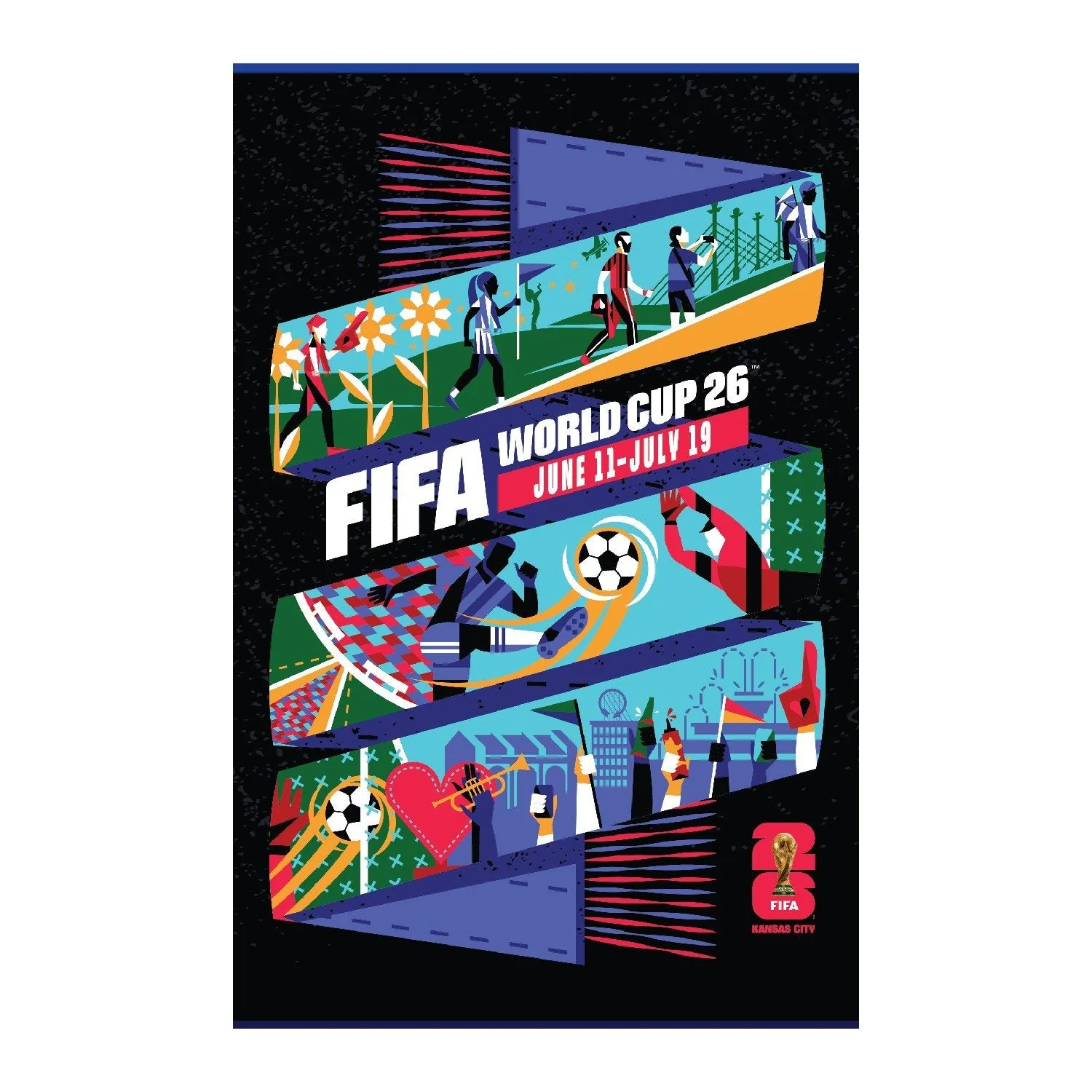 2026 Soccer Fan Collection Kansas City Host City Poster