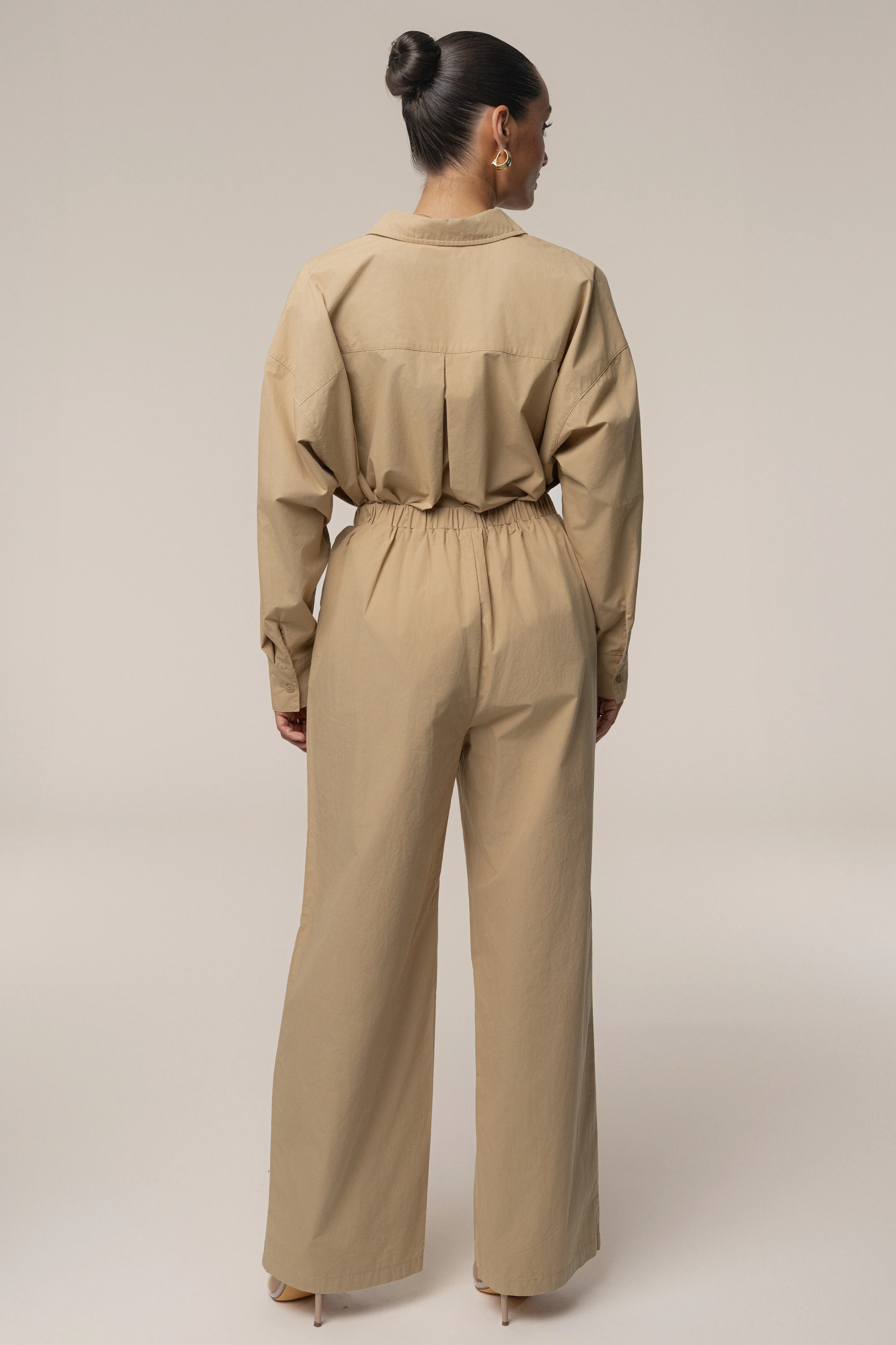 Beige Leon Poplin Pant