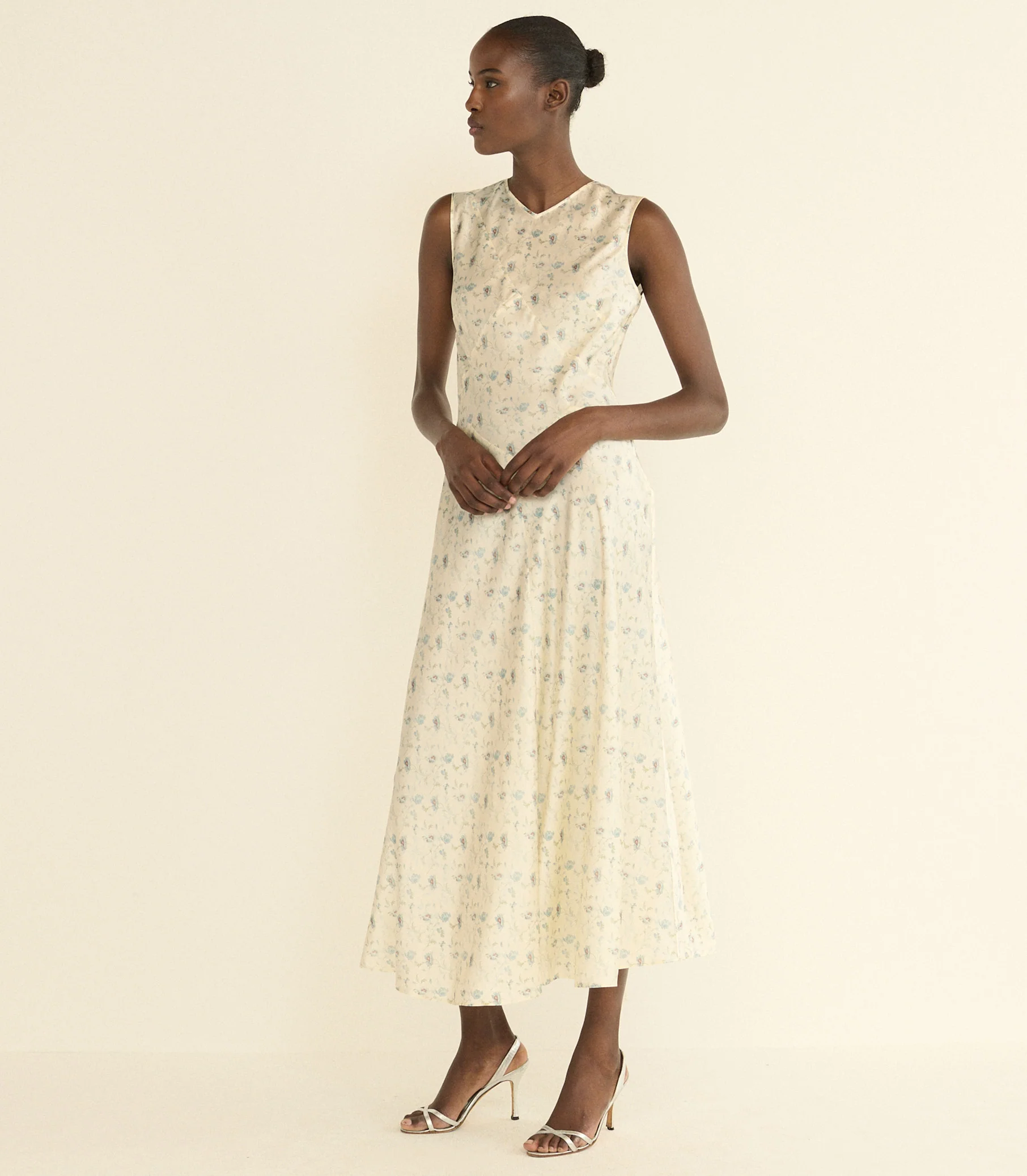Adelana Midi Dress - Camellia Bloom