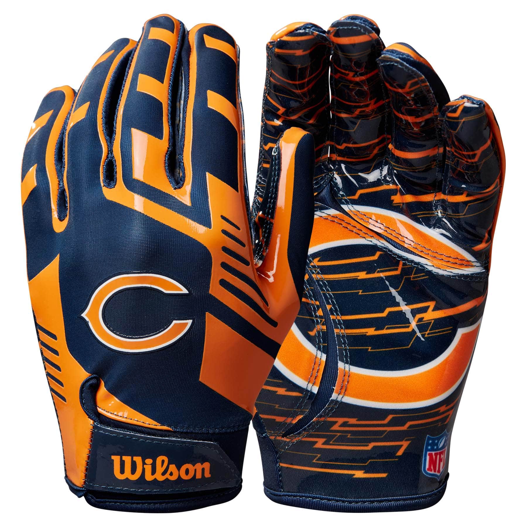 Chicago Bears Wilson Stretch-Fit NFL Receivers Gloves