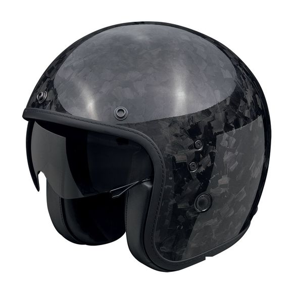 Casque jet Scorpion Exo BELFAST CARBON EVO - ONYX - CarboneRef : SC1024