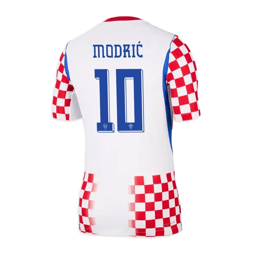 Luka Modrić 10 Croatia National Team 2026 x World Cup Patch Home Jersey – Men, White/ Red – Jersey Teams