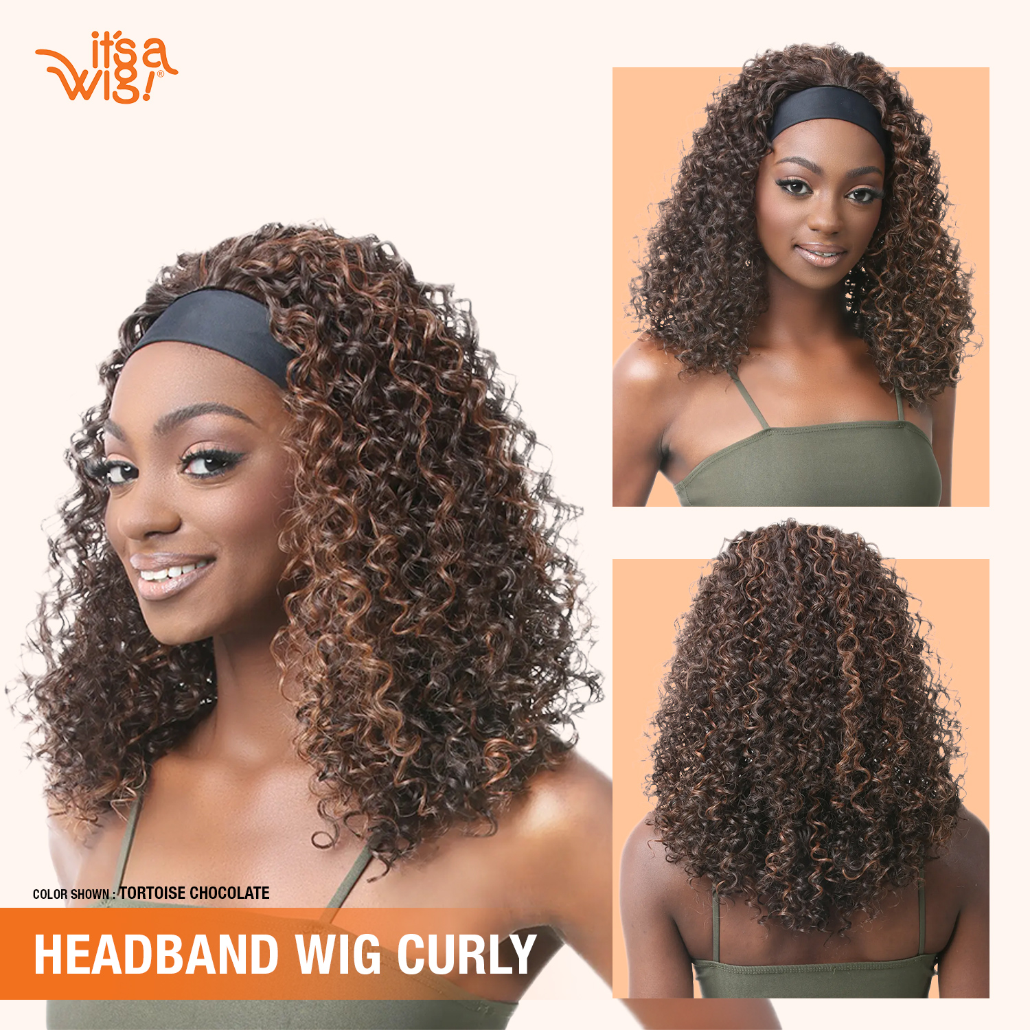 Nutique Headband Wig Curly