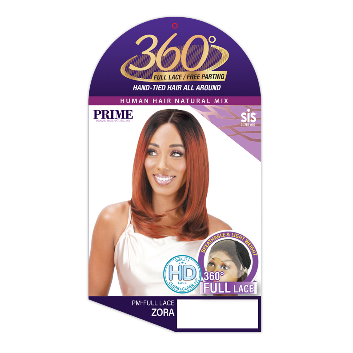 Zury Sis Prime Human Hair Blend HD Full Lace Wig PM-FULL LACE Zora