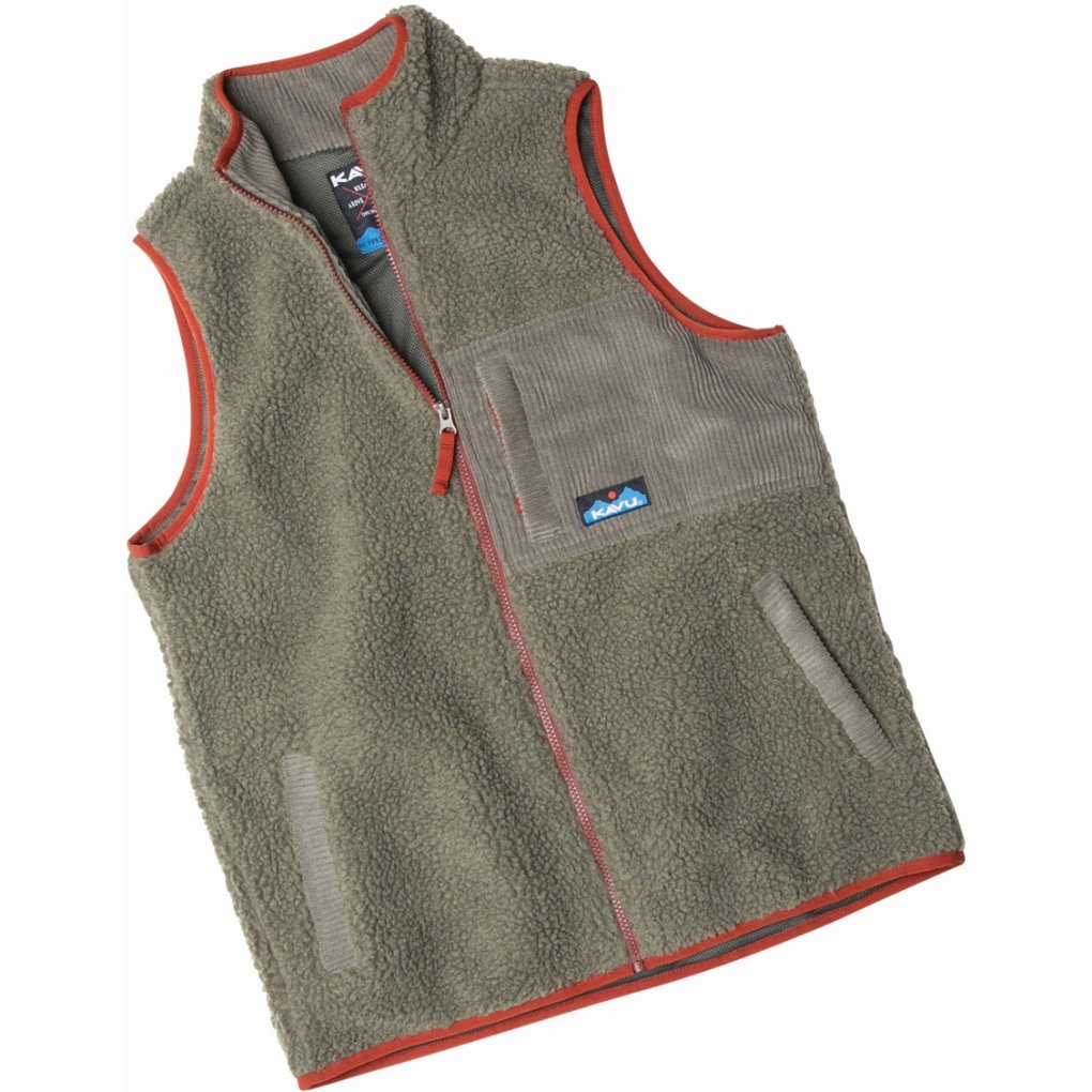 KAVU Cooper Fleece Vest Men - Moss