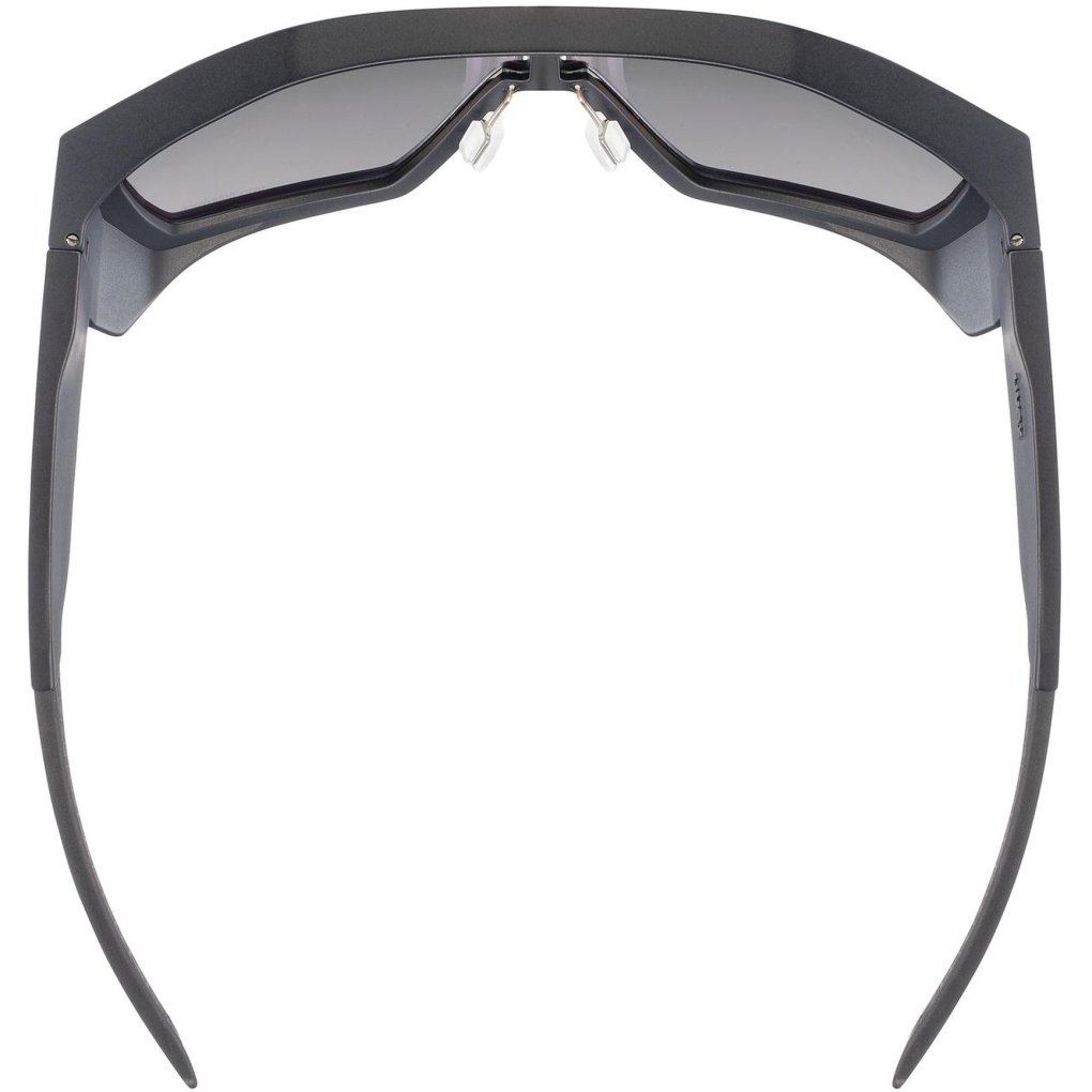 Uvex mtn style P Glasses - black matt/polavision mirror silver