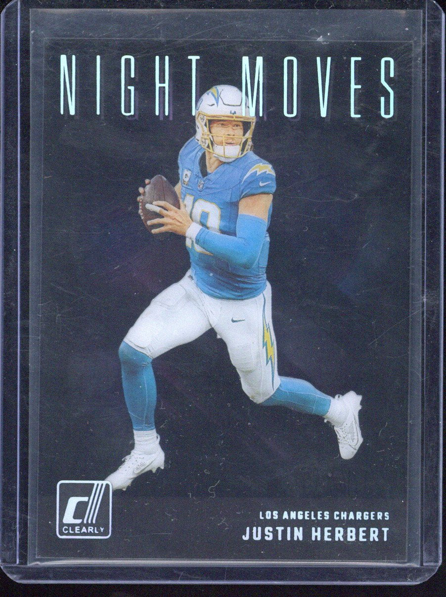 2024 Panini Clearly Donruss Justin Herbert Night Moves