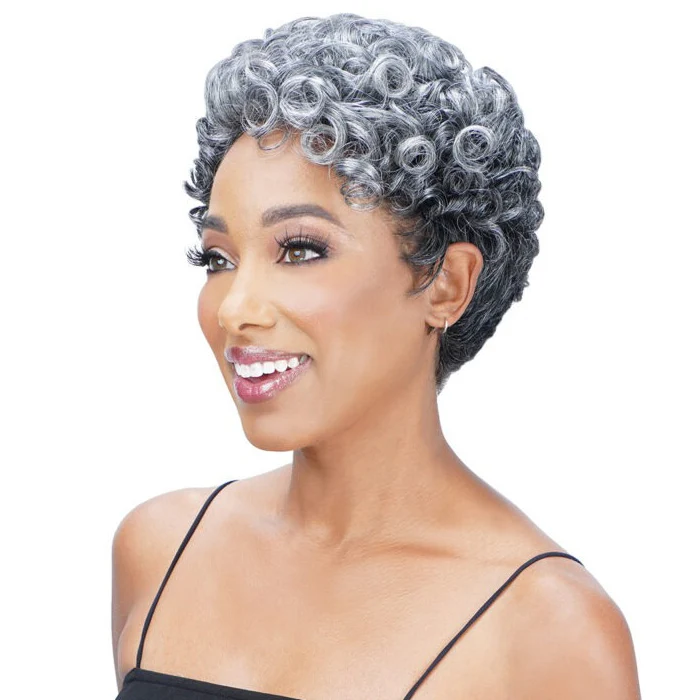 Zury Sis Ms.Wisdom Salt and Pepper Full Wig - WISDOM 204