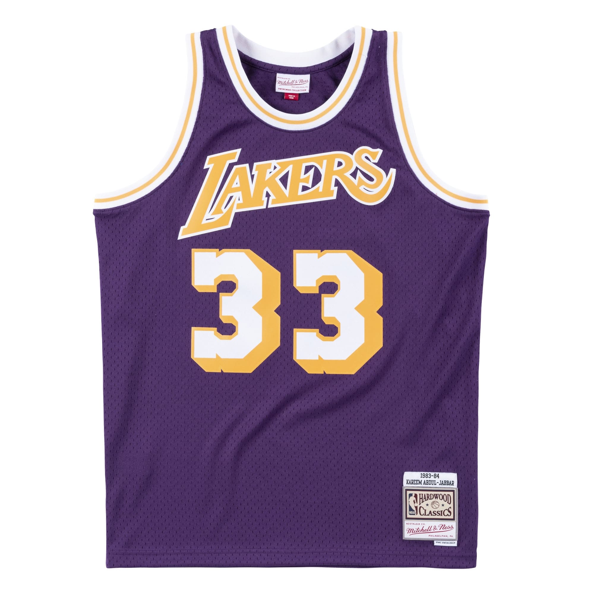 Kareem Abdul-Jabbar #33 Los Angeles Lakers 1983-84 Swingman NBA Jersey Purple