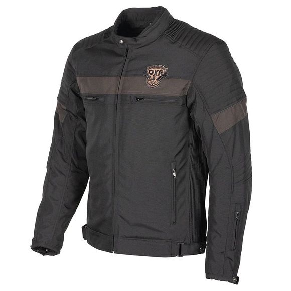 DXR CHUCK TEX Motorcycle Jacket - Black / BrownRef: DXR0337