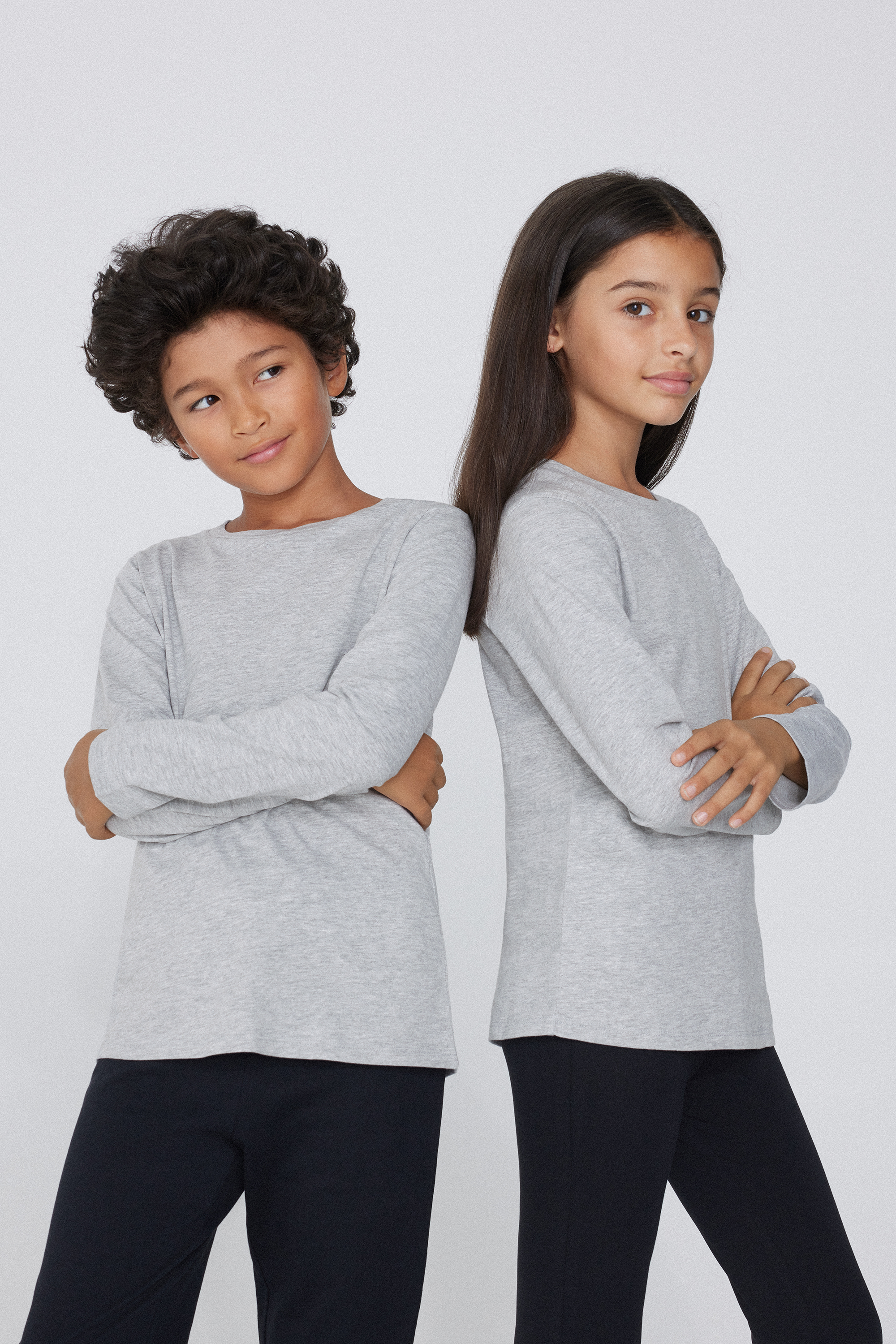 Unisex Kids’ Basic Long-Sleeved Cotton Top