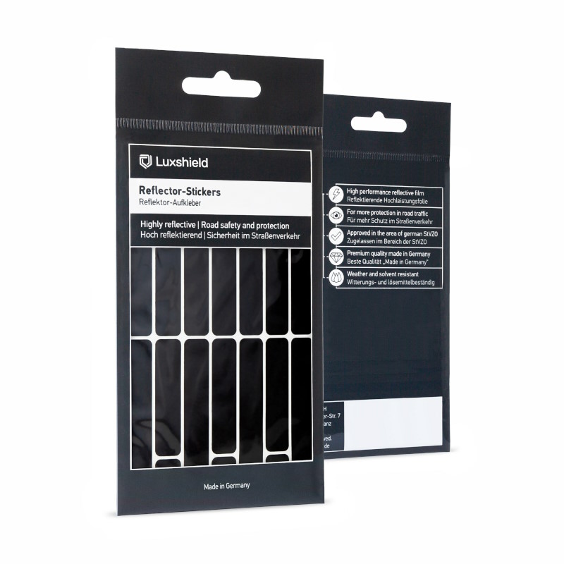 Luxshield Reflecting Sticker Stripes - Black