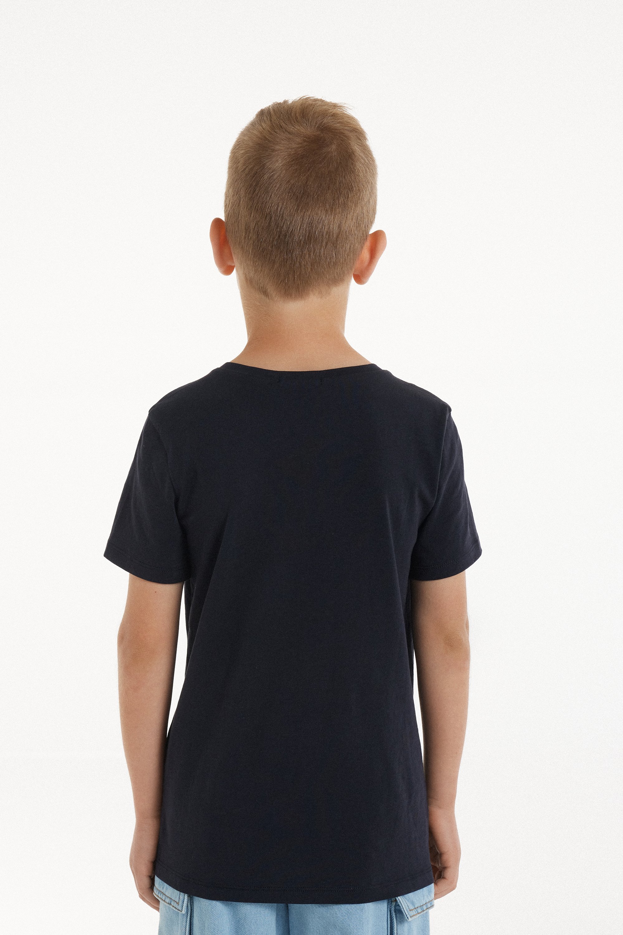 Unisex Kids’ 100% Cotton Basic T-shirt with Rounded Neck
