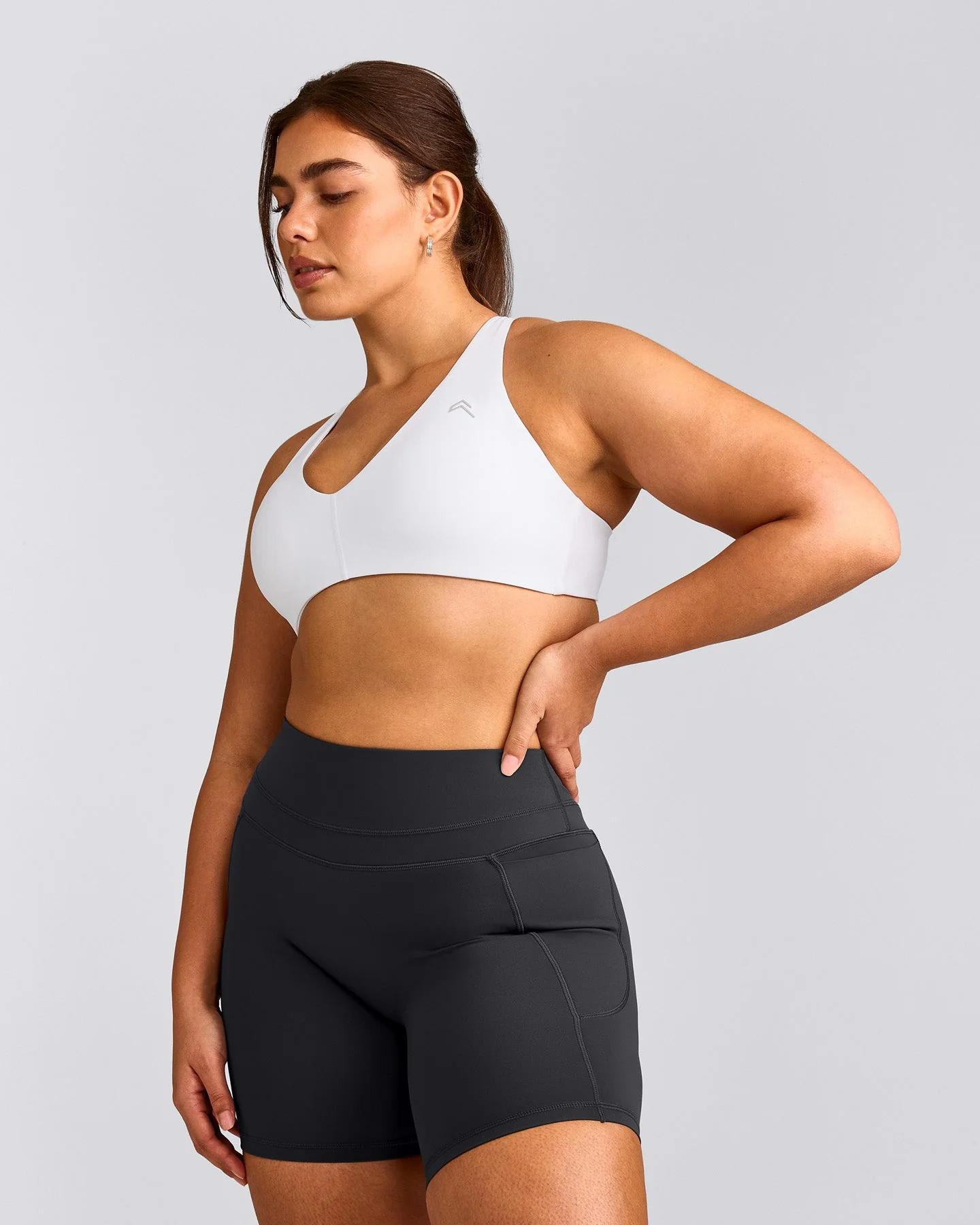 UnifiedMove™ Micro Bralette with Reflective Logo | White