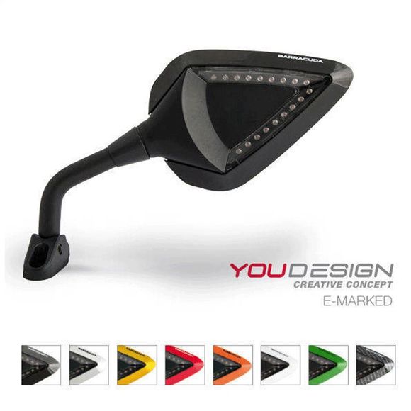 Rétroviseur Barracuda D-VERSION RACE (la paire) Universel - OrangeRef : BAR0153