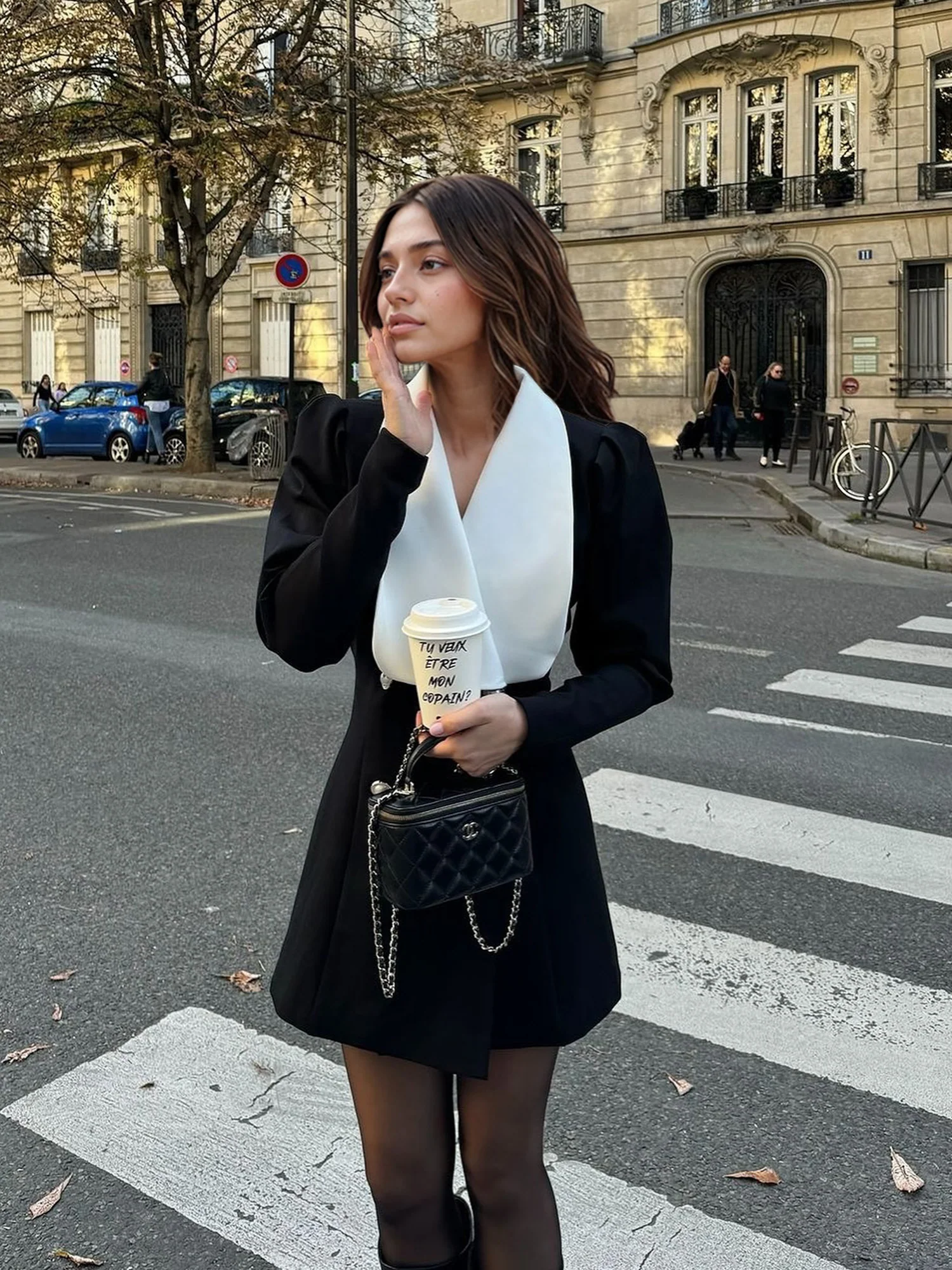 Chic Double-Breasted Button Mini Dress