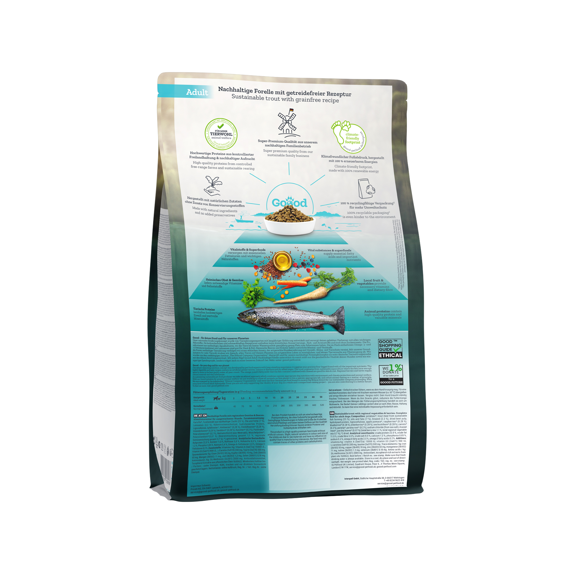 Goood Adult Dog Food - Sustainable Trout - 10kg