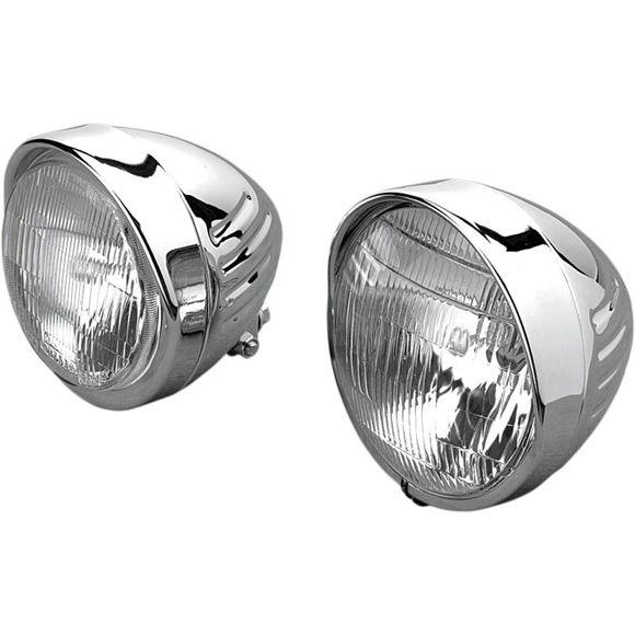 Drag Specialties Custom Springer Style Headlight Diameter 17 cm Universal - GrayRef : DRG0087 / DS280033