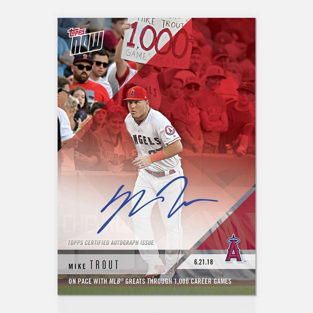 On-Card Autograph # to 10 - Mike Trout - TOPPS NOW®