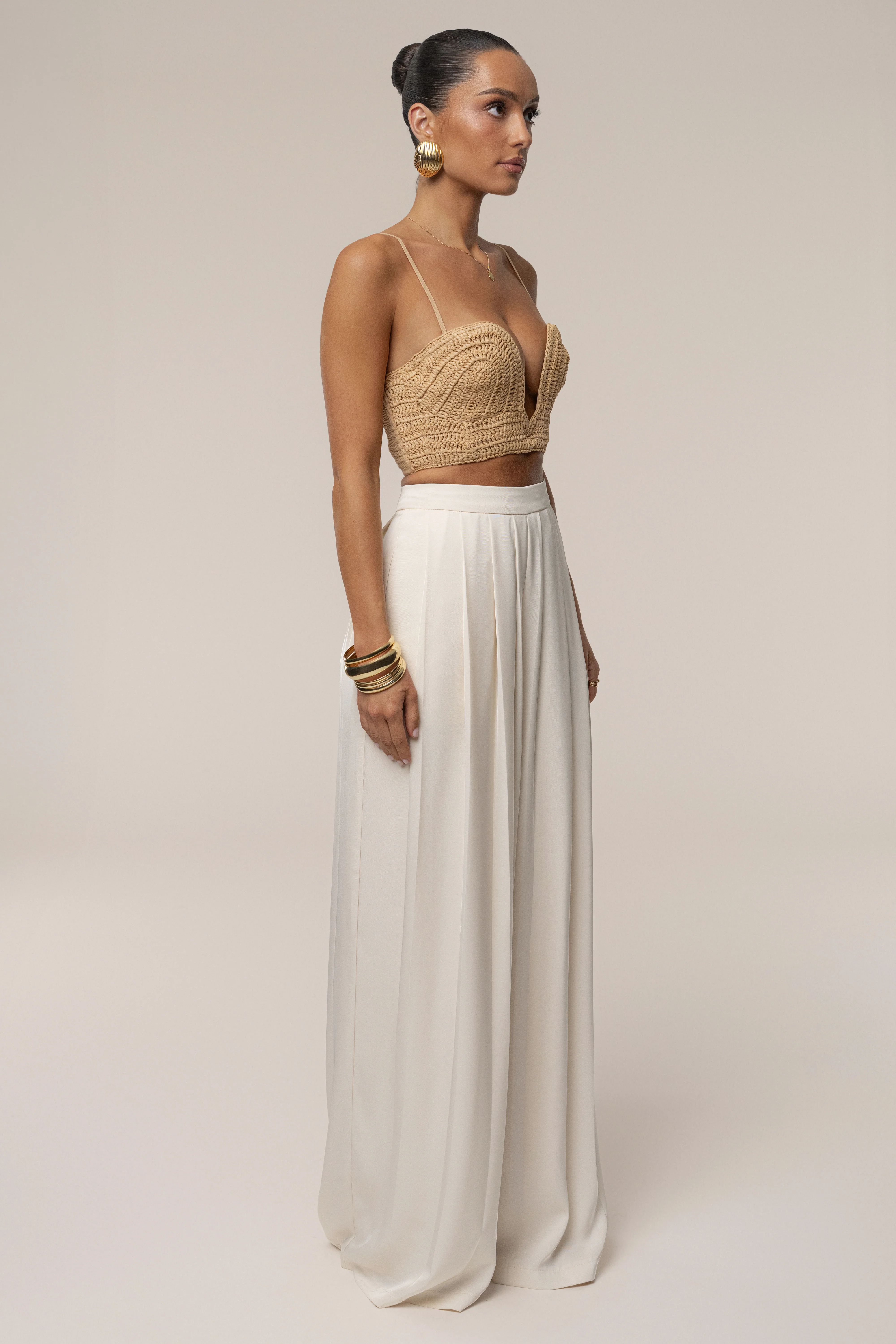 Beige Sail Away Texture Bustier