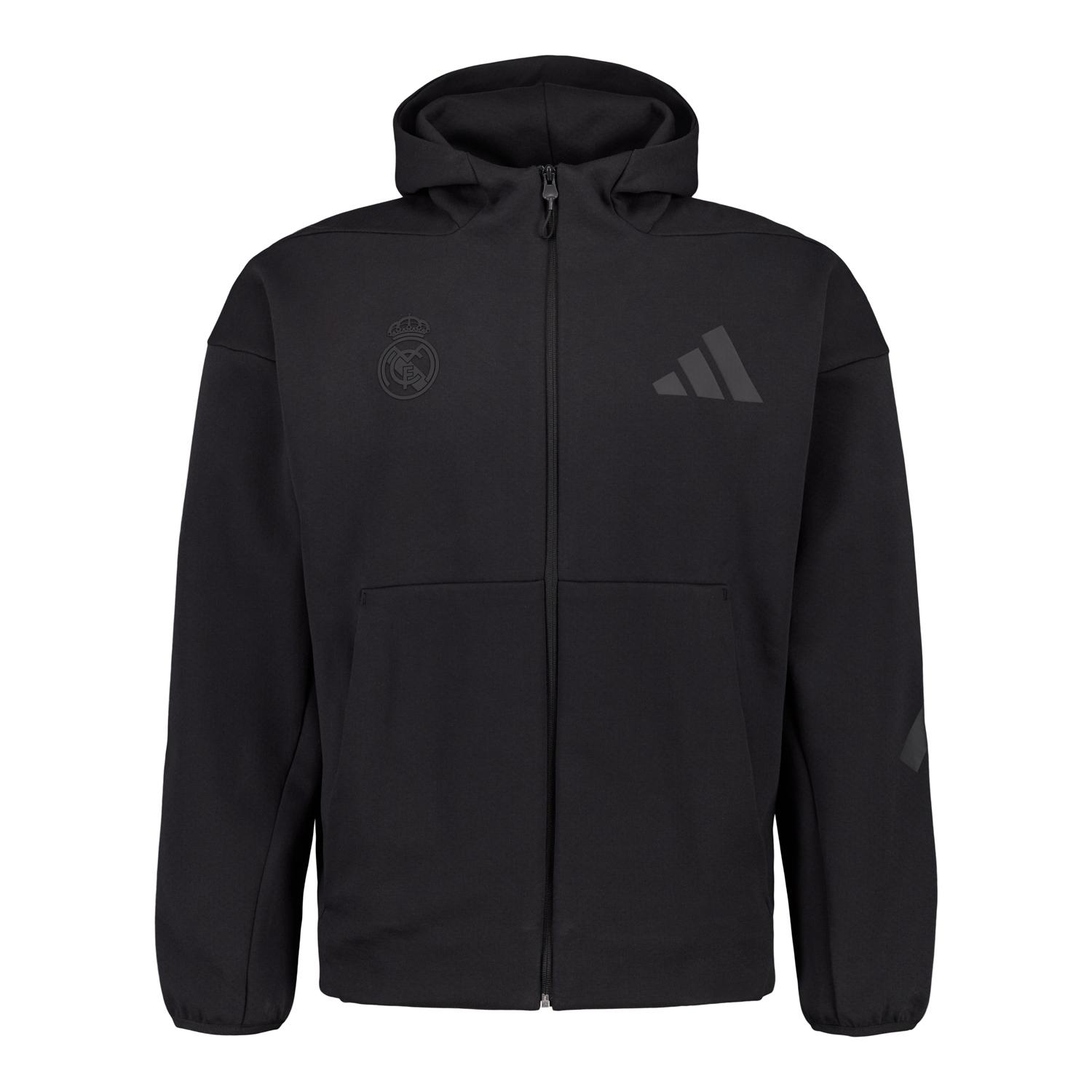 Mens adidas Real Urban Full Zip Hoodie Black