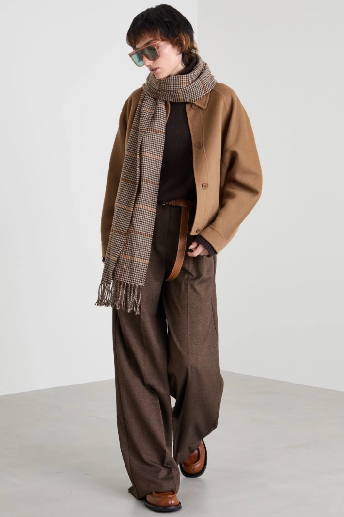 Wool bomber jacket - CAMEL