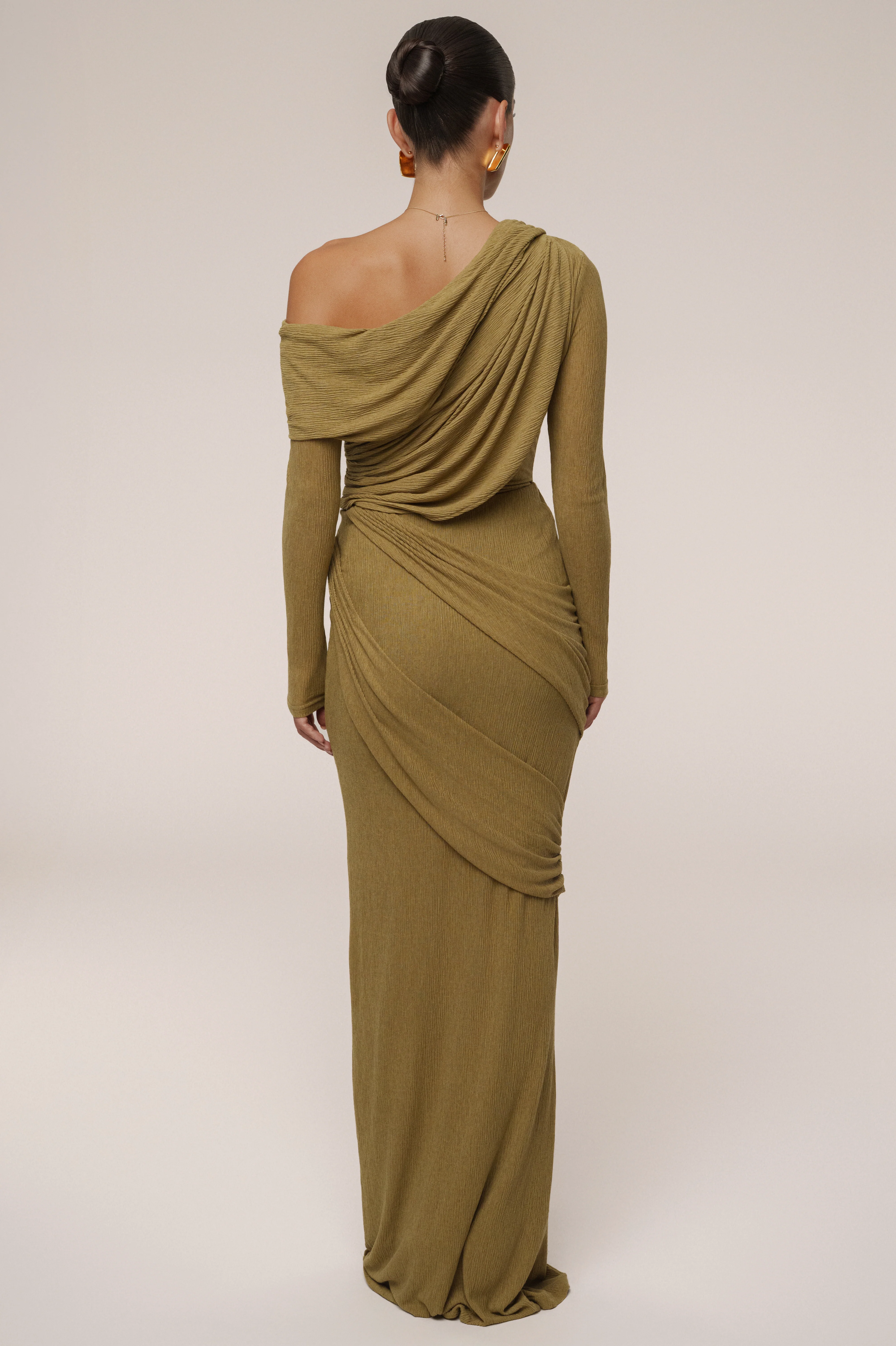Moss Textured One Shoulder Bodysuit