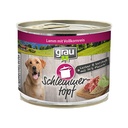 Grau Adult Dog Food - Lamb with Whole Wheat Rice - Tin - 6 x 400g