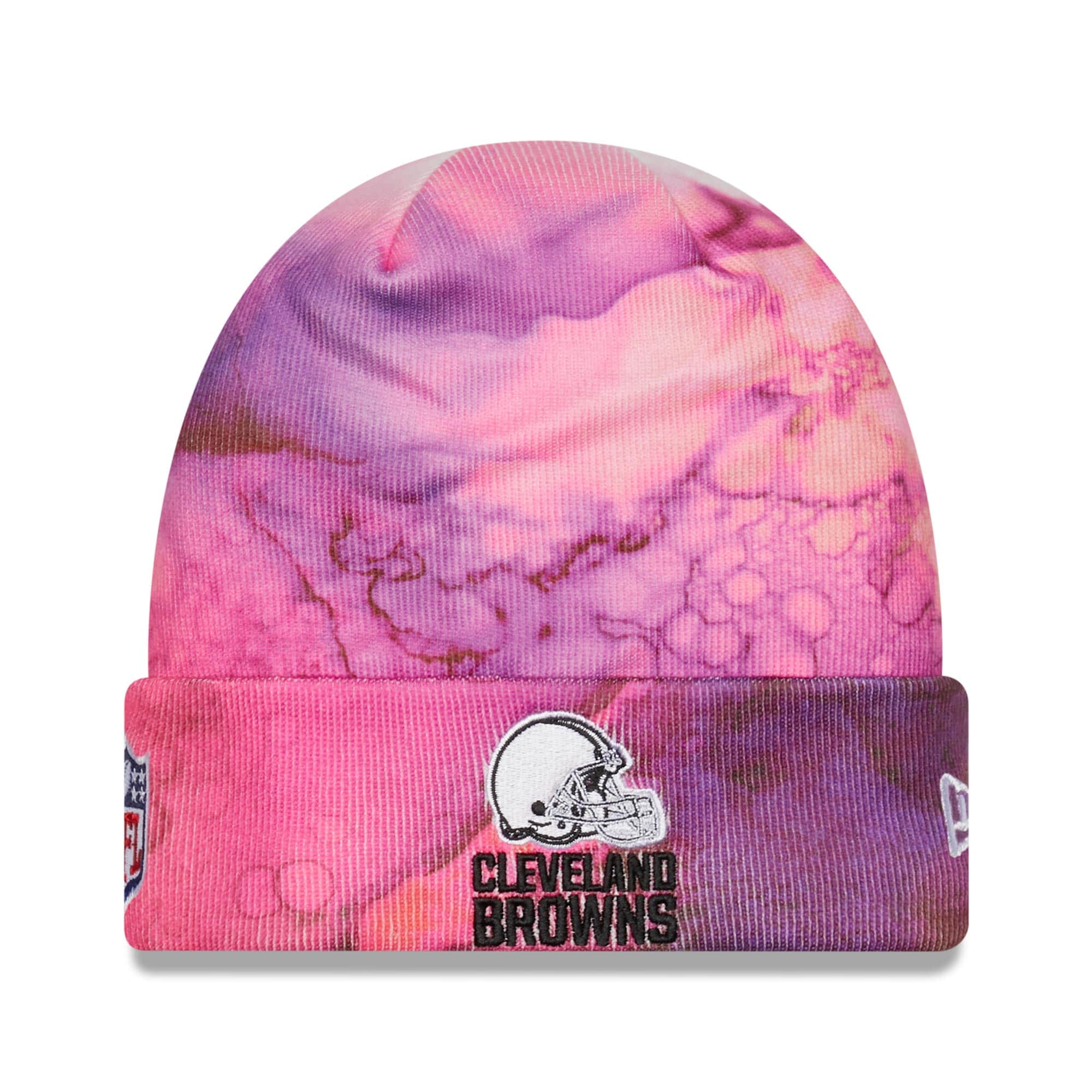 Cleveland Browns 2022 NFL On-Field Crucial Catch New Era Knit Hat Ink Dye