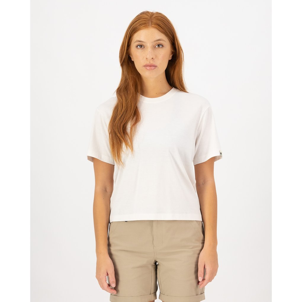 Mons Royale Yonder Merino Organic Cotton T-Shirt Women - vintage white