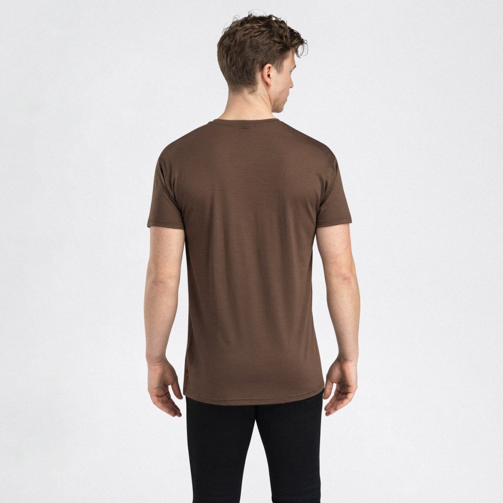 Aclima Lightwool 140 Classic Tee Men - dark earth