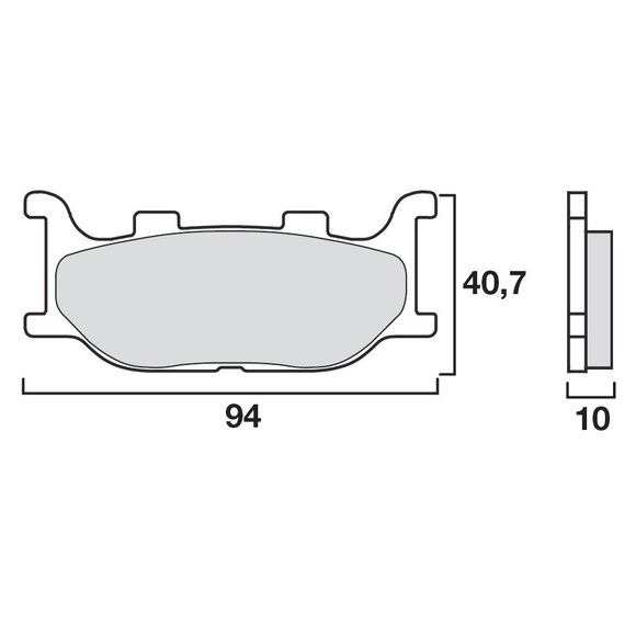 Plaquettes de freins Brembo Sinter Métal Fritté avantRef : 07YA34SA