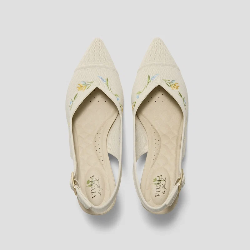 Healing Garden | Pointed-Toe Slingback Heels (Addison)