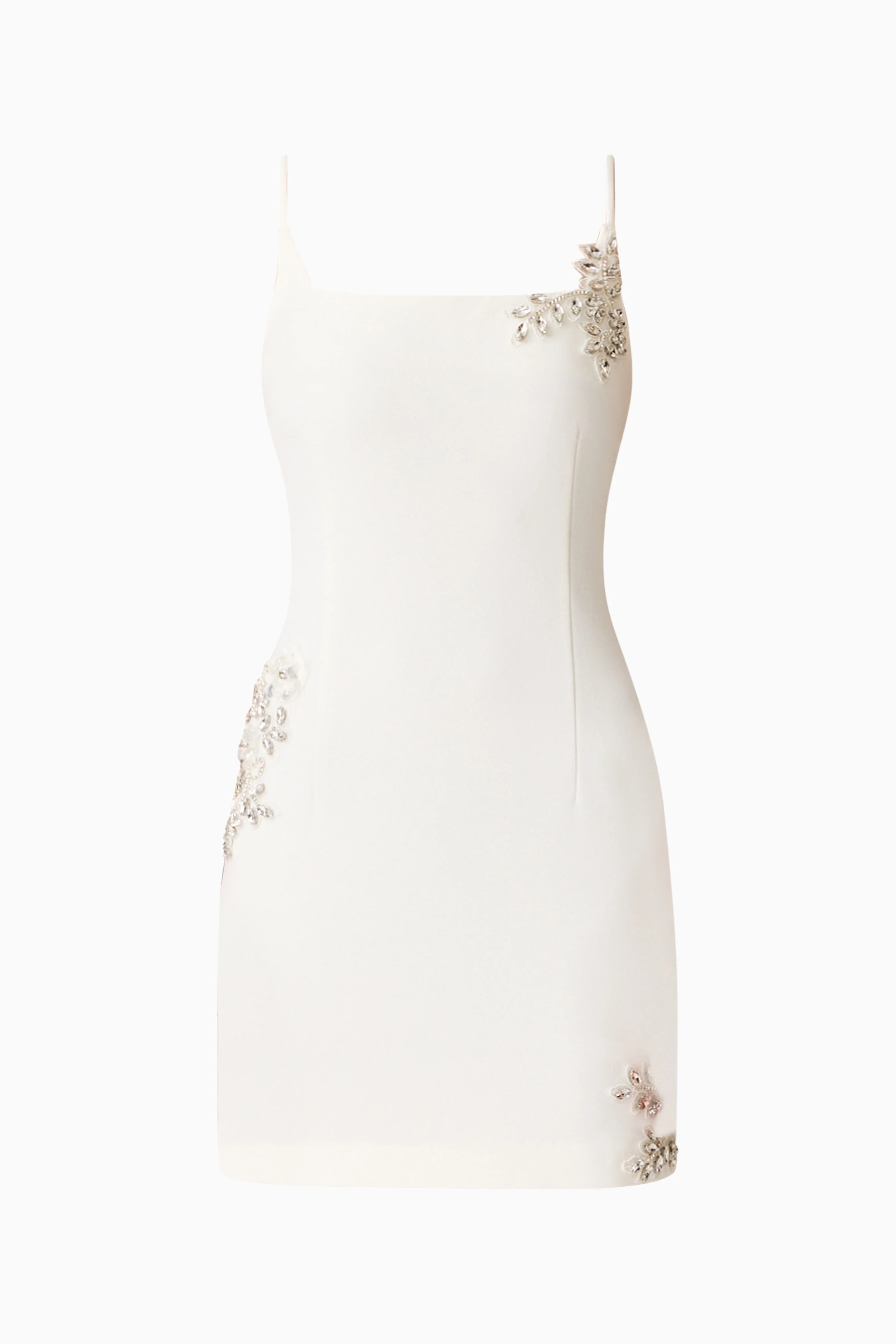 Veda Embellished Mini Dress in White