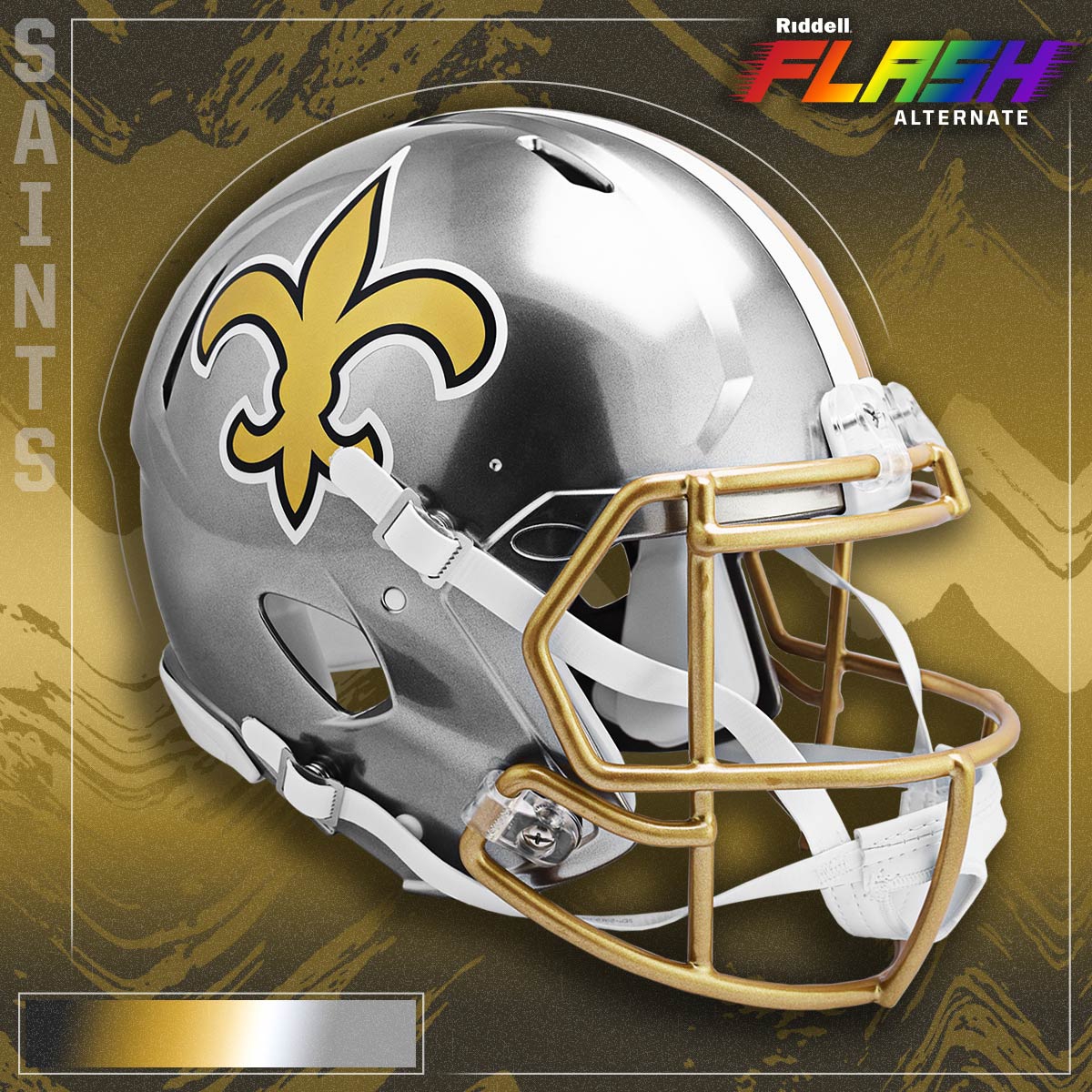New Orleans Saints Flash Alternate Riddell NFL Speed Mini Helmet