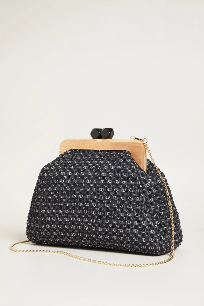 Maxi boucle clutch - BLACK BEIGE