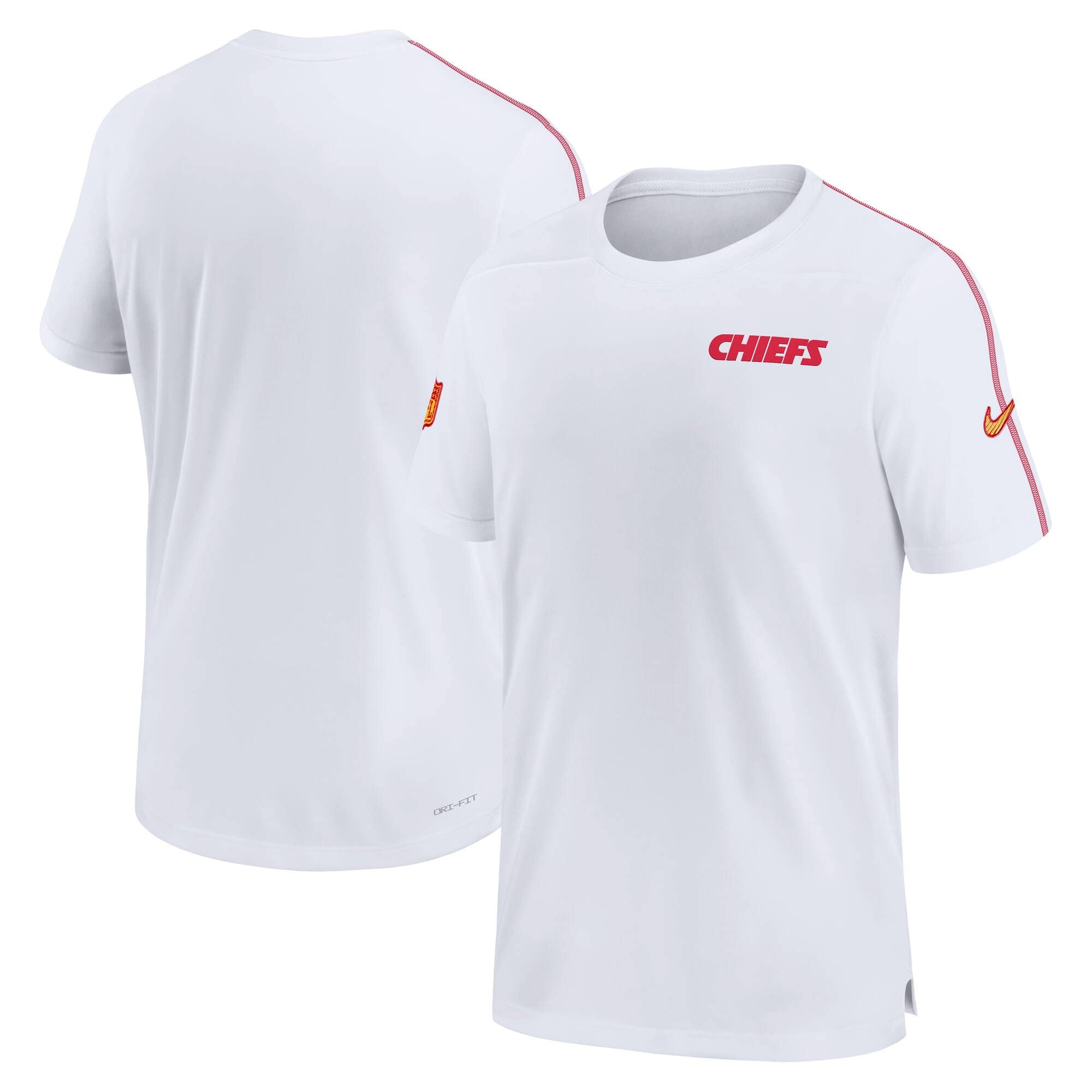 Kansas City Chiefs 2024 NFL Sideline Nike Dri-FIT Coach UV Top White