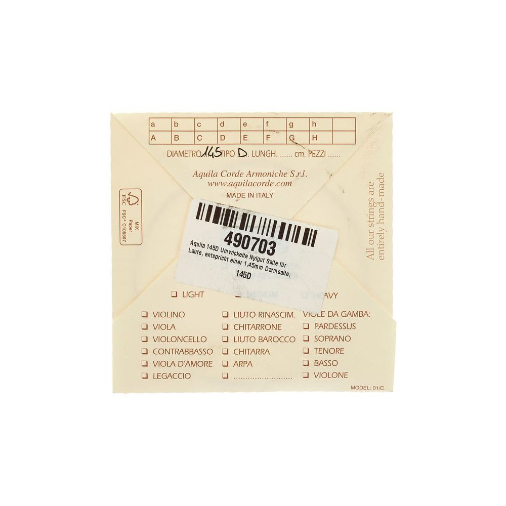 Aquila 145D Wound Nylgut Lute String – Thomann Ireland