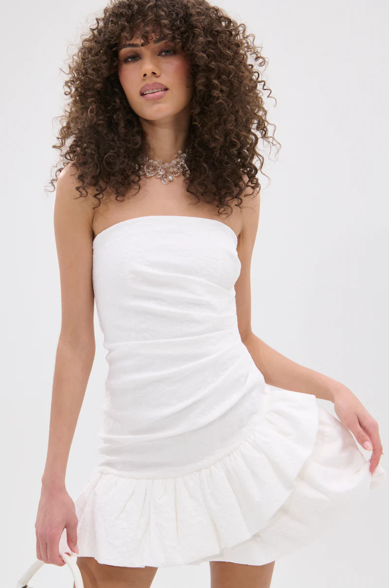 Garden Party Mini Dress In White