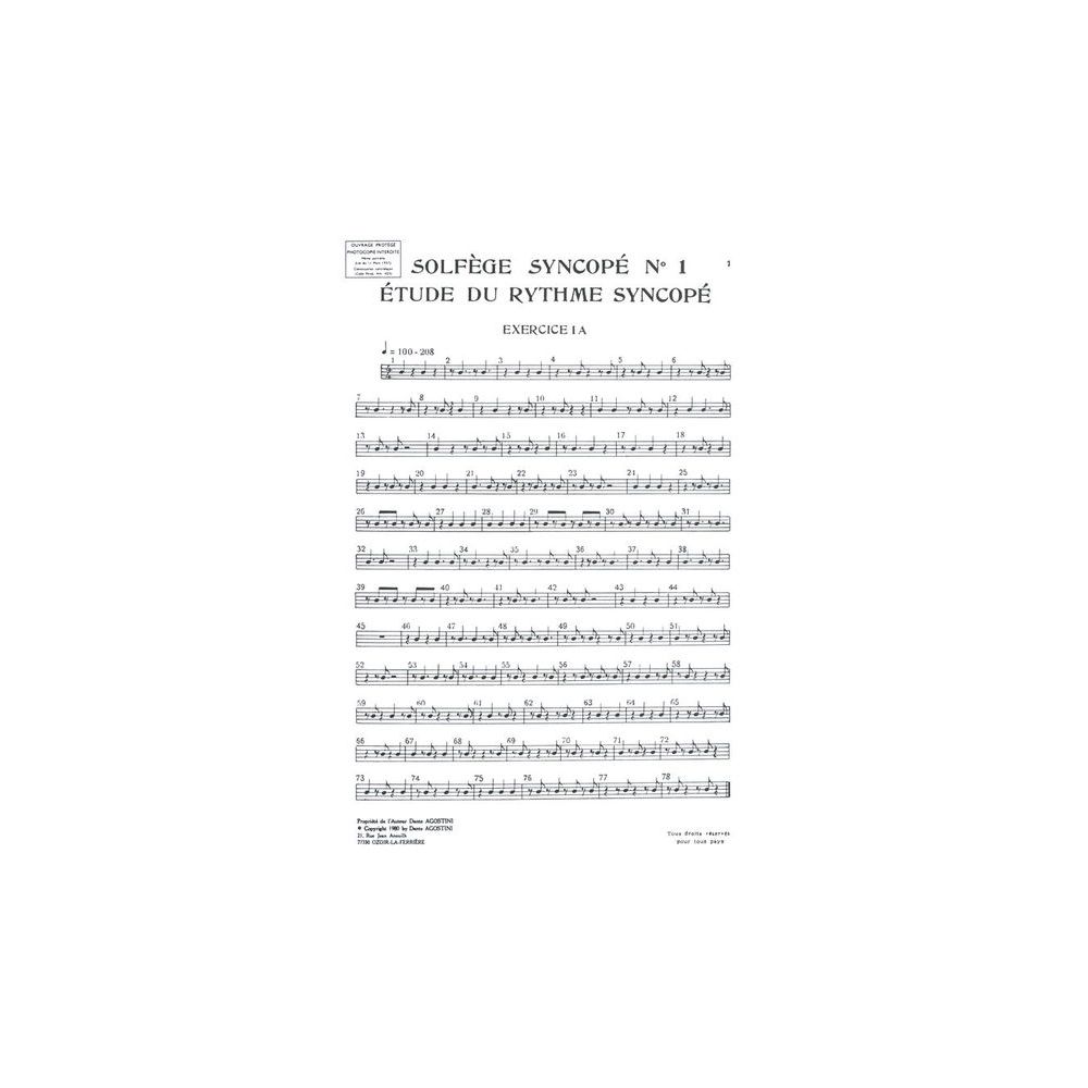 Dante Agostini Solfège Syncope 1 – Thomann Ireland