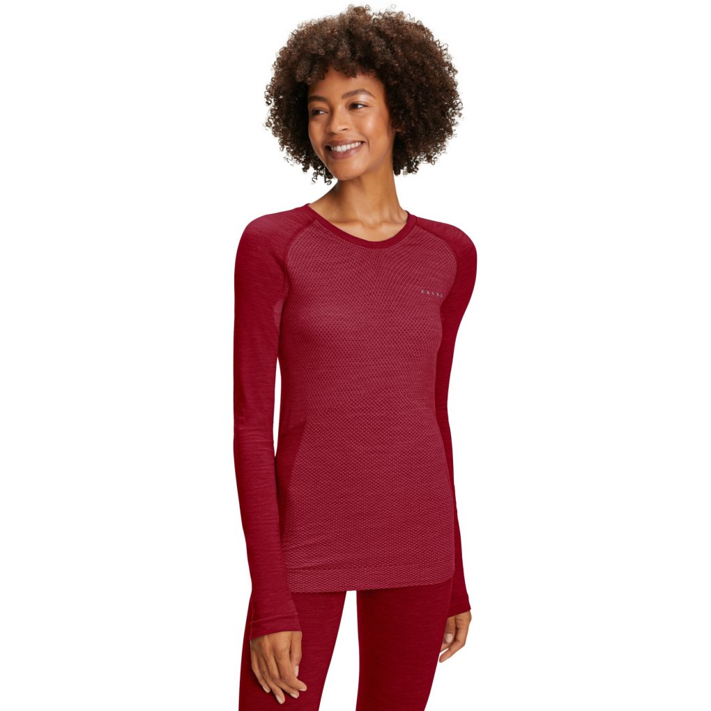 Falke Wool-Tech Light Crew Neck Longsleeve Shirt Women - red 8644