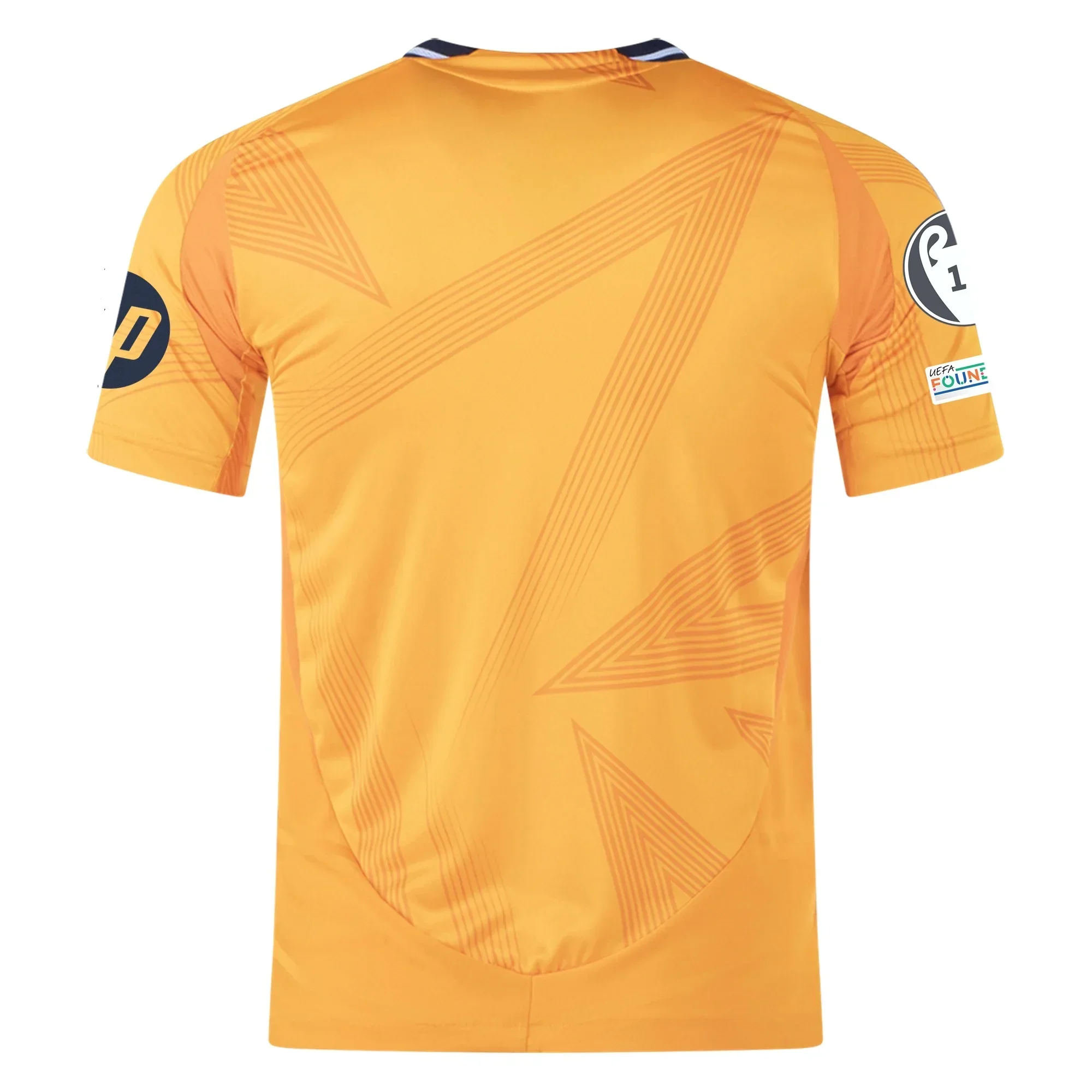 Real Madrid Authentic Away Jersey w/ Champions League Patches 24/25 (Crew Orange)
